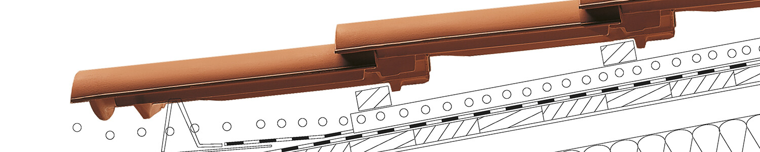 Keramická škridla na strechy so sklonom od 7°