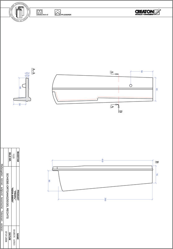 Súbor CAD škridly PROFIL segmentový vzor KERA-SAECHS-18-CM-OGR