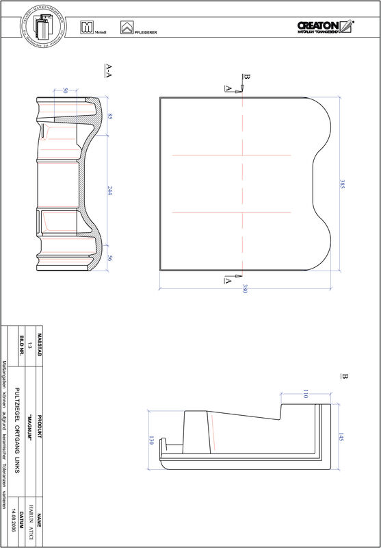 Súbor CAD škridly MAGNUM pultová škridľa krajná ľavá PULTOGL