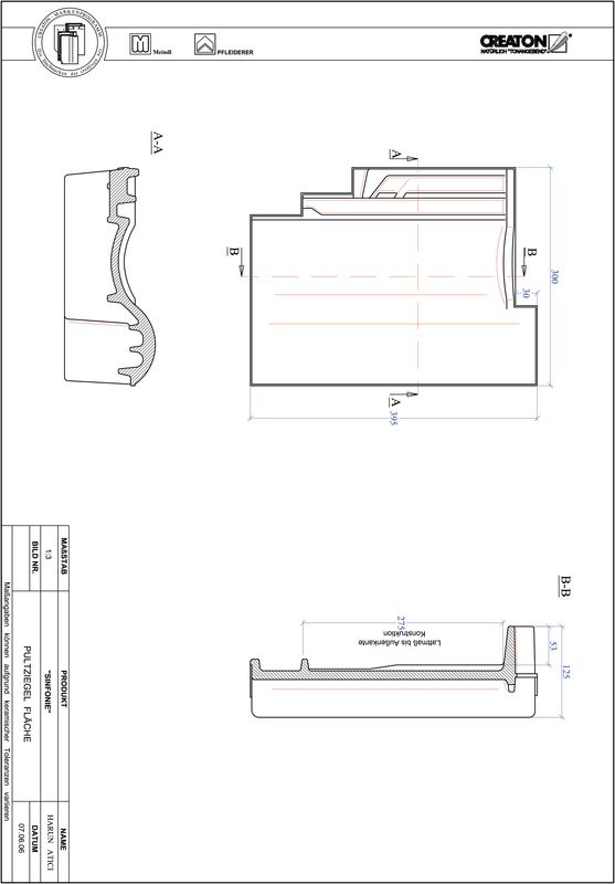 Súbor CAD škridly SINFONIE pultová škridľa PULTFLA