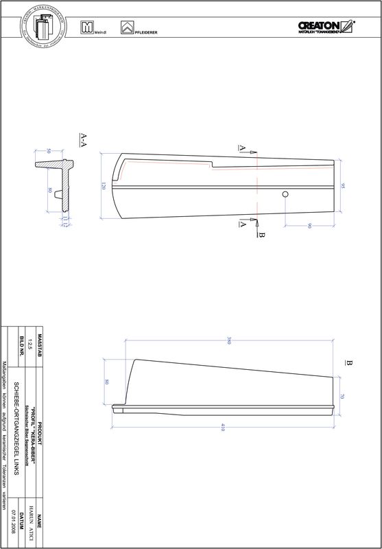 Súbor CAD škridly PROFIL segmentový vzor KERA-SAECHS-18-CM-OGL