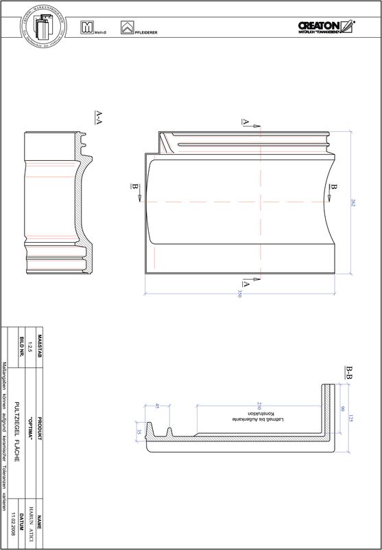 Súbor CAD škridly TERRA OPTIMA pultová škridľa PULTFLA