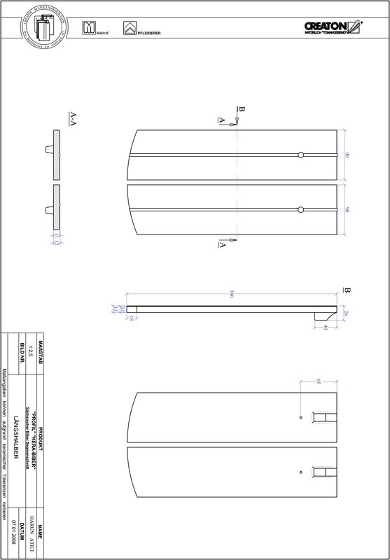 Súbor CAD škridly PROFIL segmentový vzor KERA-SAECHS-18-CM-LH