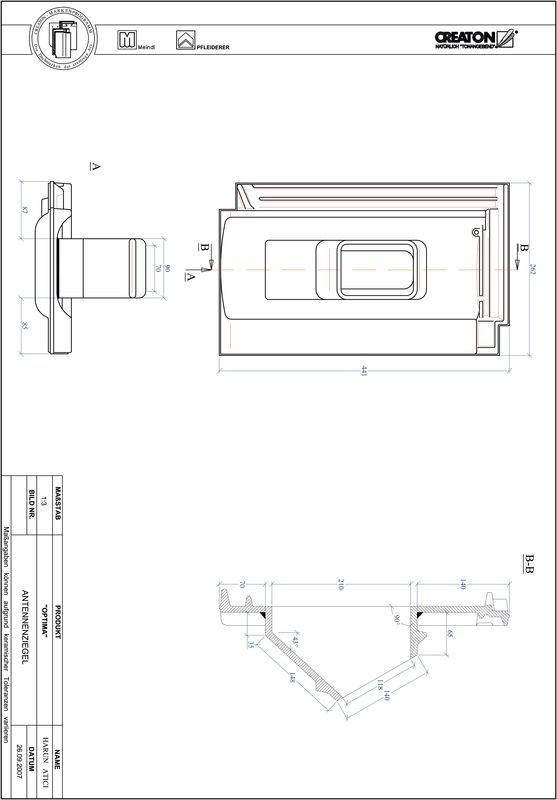 Súbor CAD škridly TERRA OPTIMA anténna škridľa ANTENNE