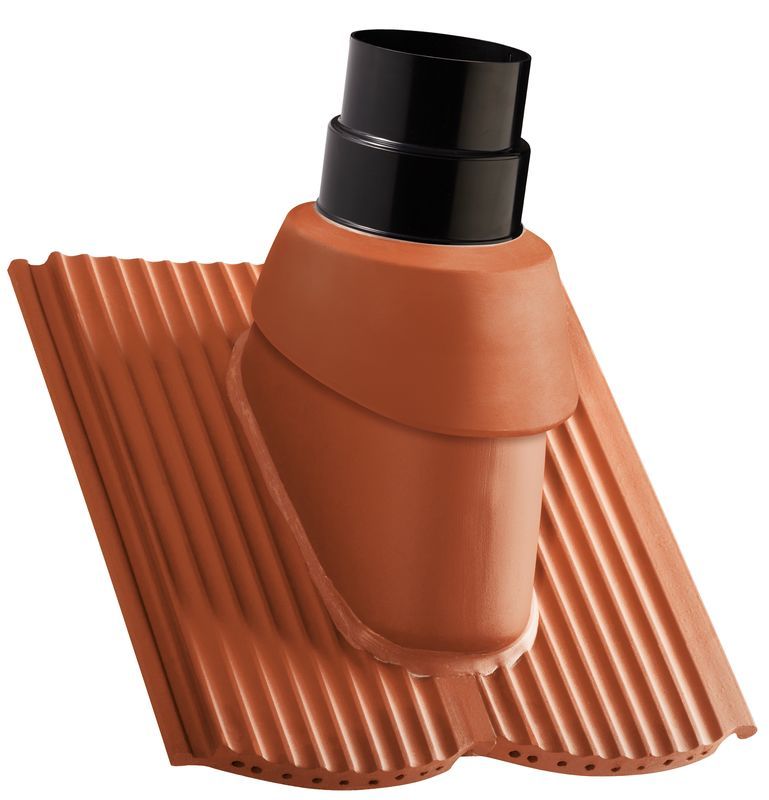 Side interlock tile, ridged surface segmentový tvar prestupová škridla pre plynové komíny NW 110 NW 110
