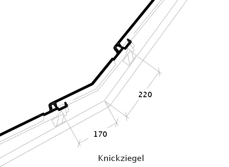 Technický výkres škridly RAPIDO KNZ