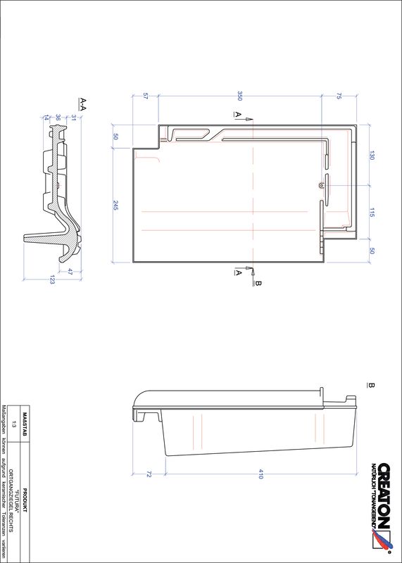 Súbor CAD škridly FUTURA krajná škridľa pravá OGR