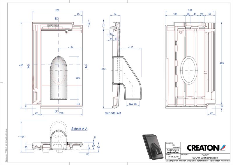 Súbor CAD škridly VISIO prestupová škridľa na solárne systémy SOLAR