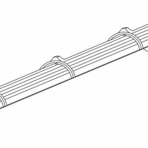 Technický výkres hrebeňových škridiel a hrebenáčov BMK-Firstziegel-Perspektive