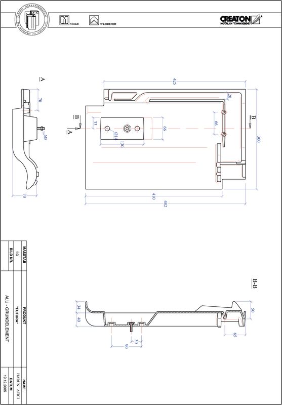 Súbor CAD škridly FUTURA hliníková základná škridľa GRUNDALU