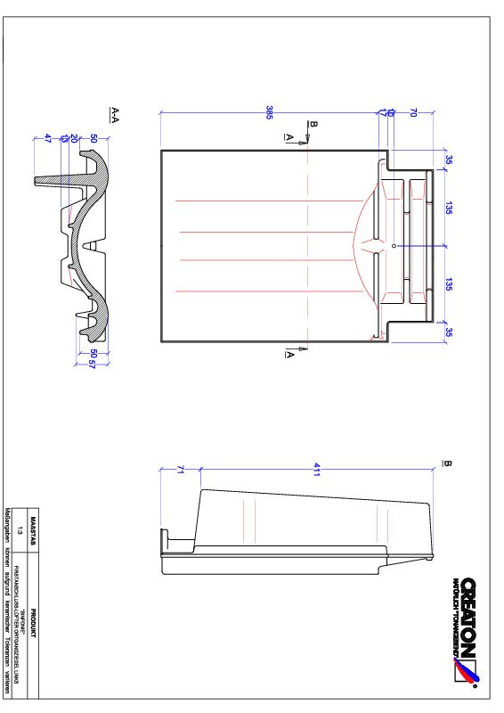 Súbor CAD škridly SINFONIE podhrebeňová vetracia škridľa krajná ľavá FALOGL