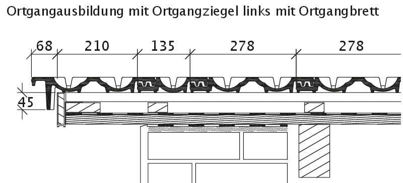Technický výkres škridly RAPIDO OBL OBL