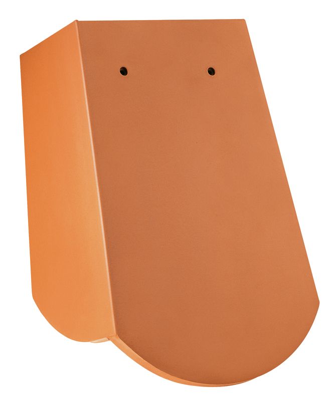 Saxony bobrovka, 18 x 38 x 1.2 with 3 grooves, segmentový tvar krajná škridla posuvná s krátkym bočným zalomením pravá
