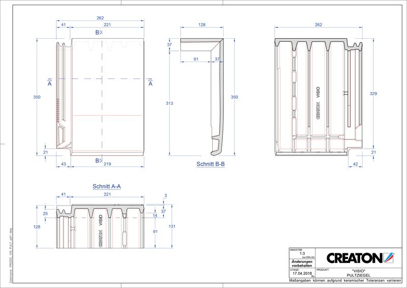 Súbor CAD škridly VISIO pultová škridľa PULT