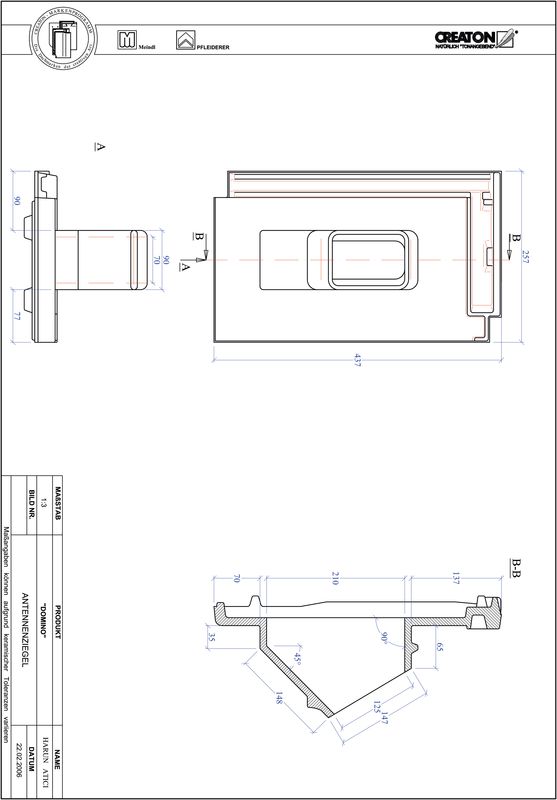 Súbor CAD škridly DOMINO anténna škridľa ANTENNE