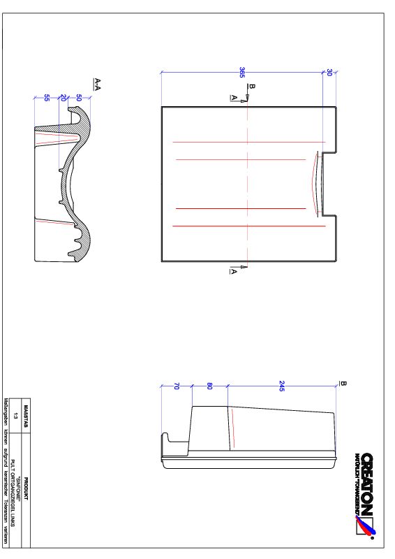 Súbor CAD škridly SINFONIE pultová škridľa krajná ľavá PULTOGL