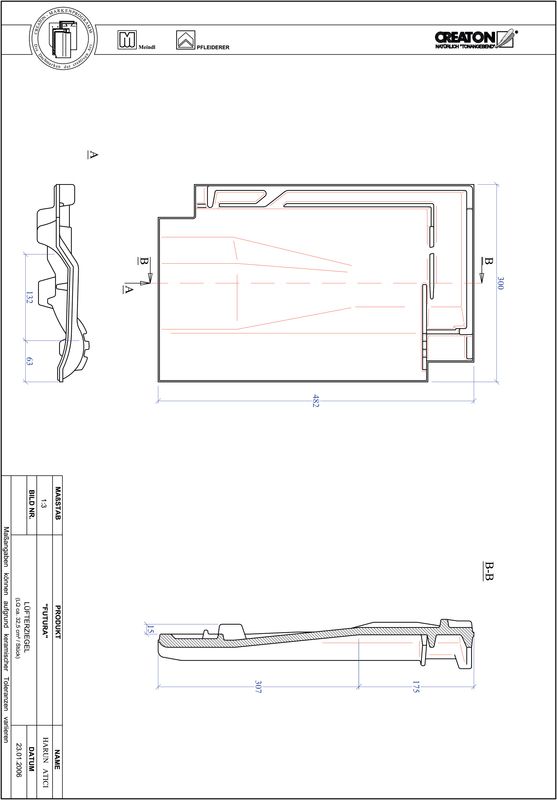 Súbor CAD škridly FUTURA vetracia škridľa LUEFTZ
