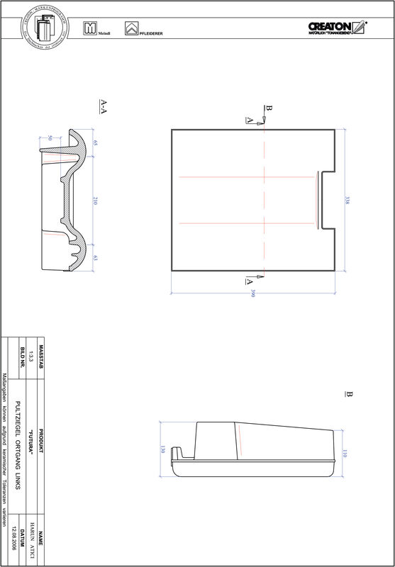 Súbor CAD škridly FUTURA pultová škridľa krajná ľavá PULTOGL