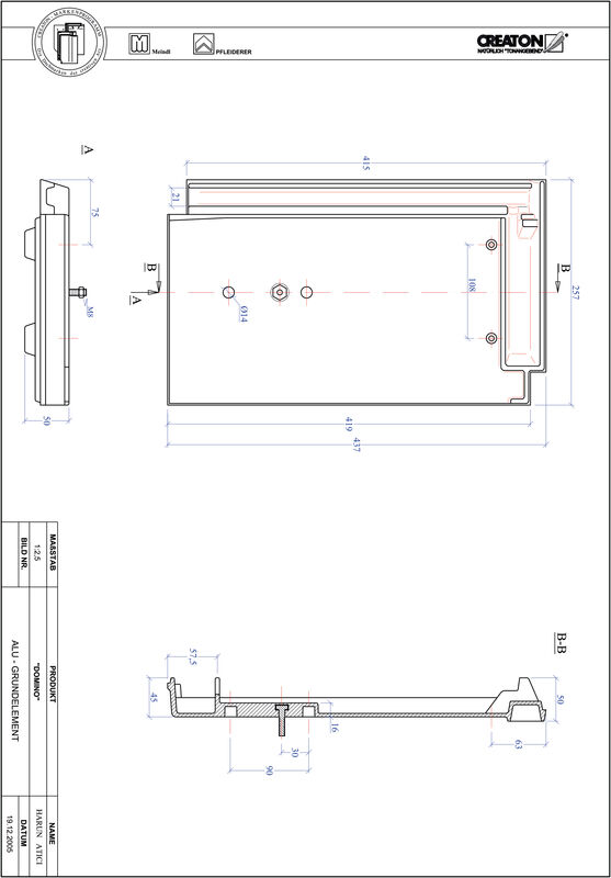 Súbor CAD škridly DOMINO hliníková základná škridľa GRUNDALU