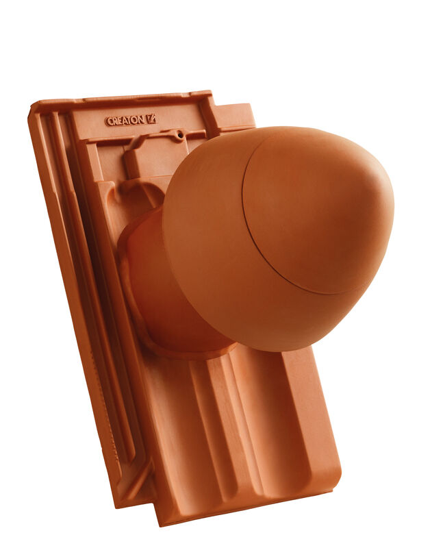 RAT HÖN keramickýkomín odvzdušňovací pre sanitárne odvetranie SIGNUM DN 125 s odnímateľným vekom, s flexibilnou prípojkou (s adaptérom)